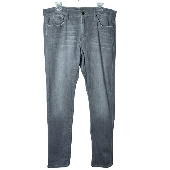 Joe's Men's Slim Fit Ombre Gray Jeans 38 x 34  Cotton Stretch Frayed Edges - Picture 1 of 6